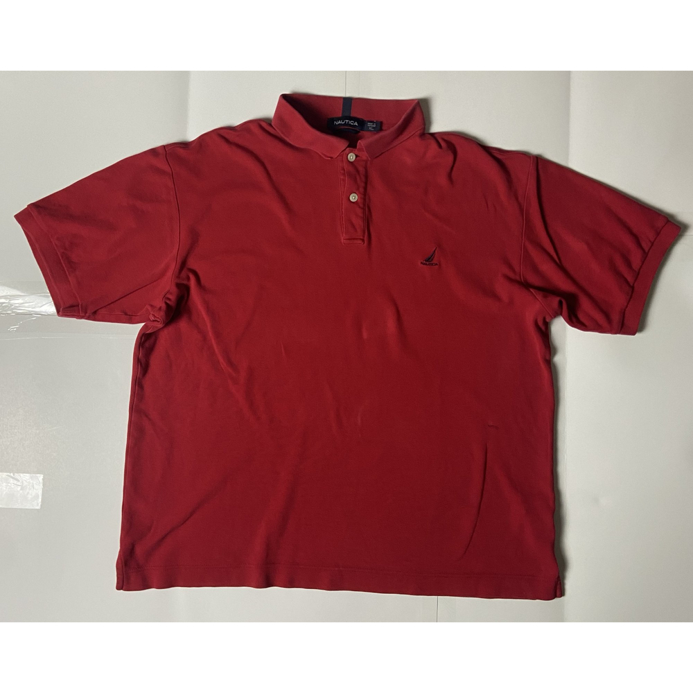 Nautica Men's Large Polo Red Short Sleeve